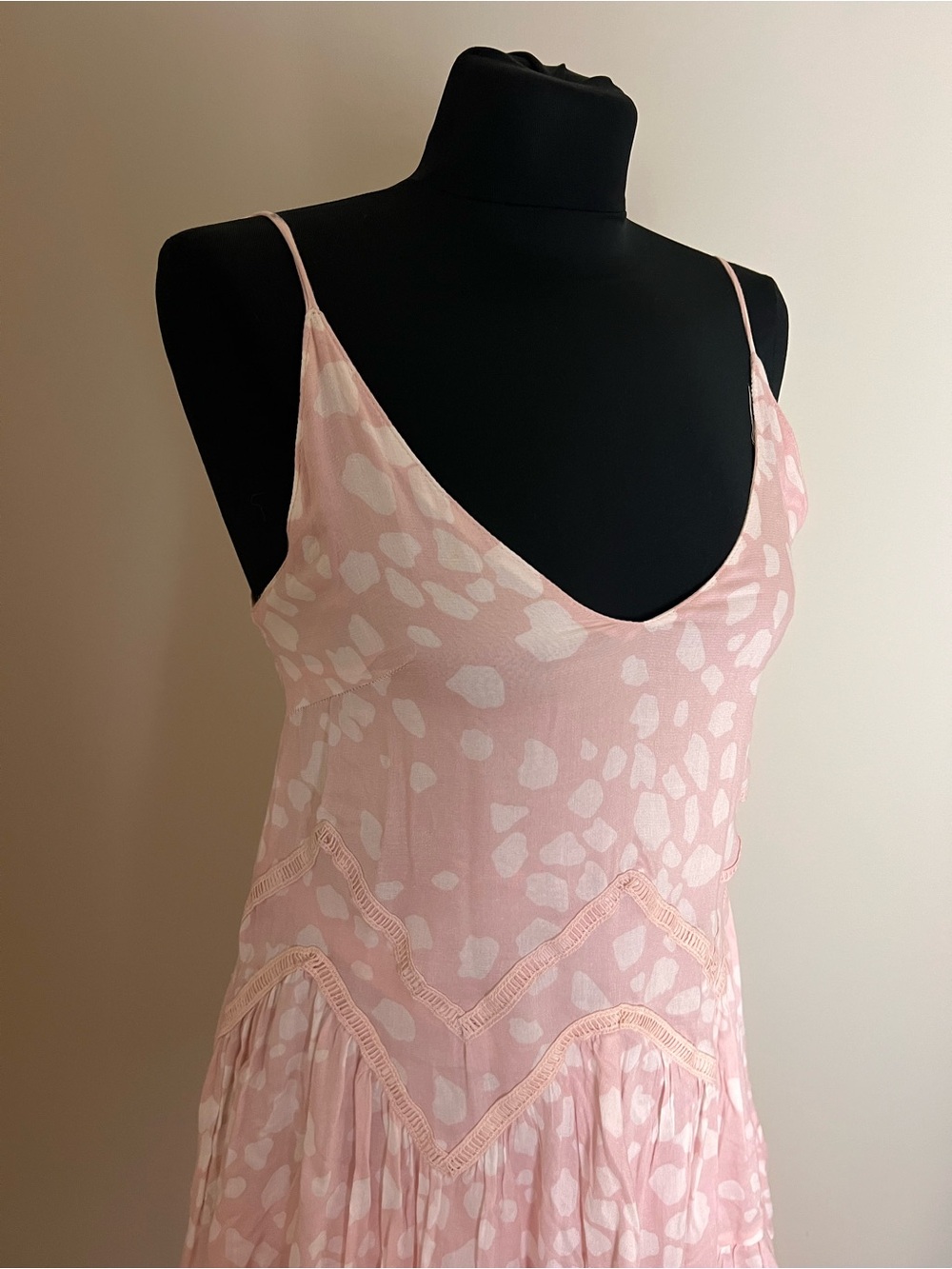 Native Daughters Pink Printed Slip Dress - Lightweight Spaghetti Strap
